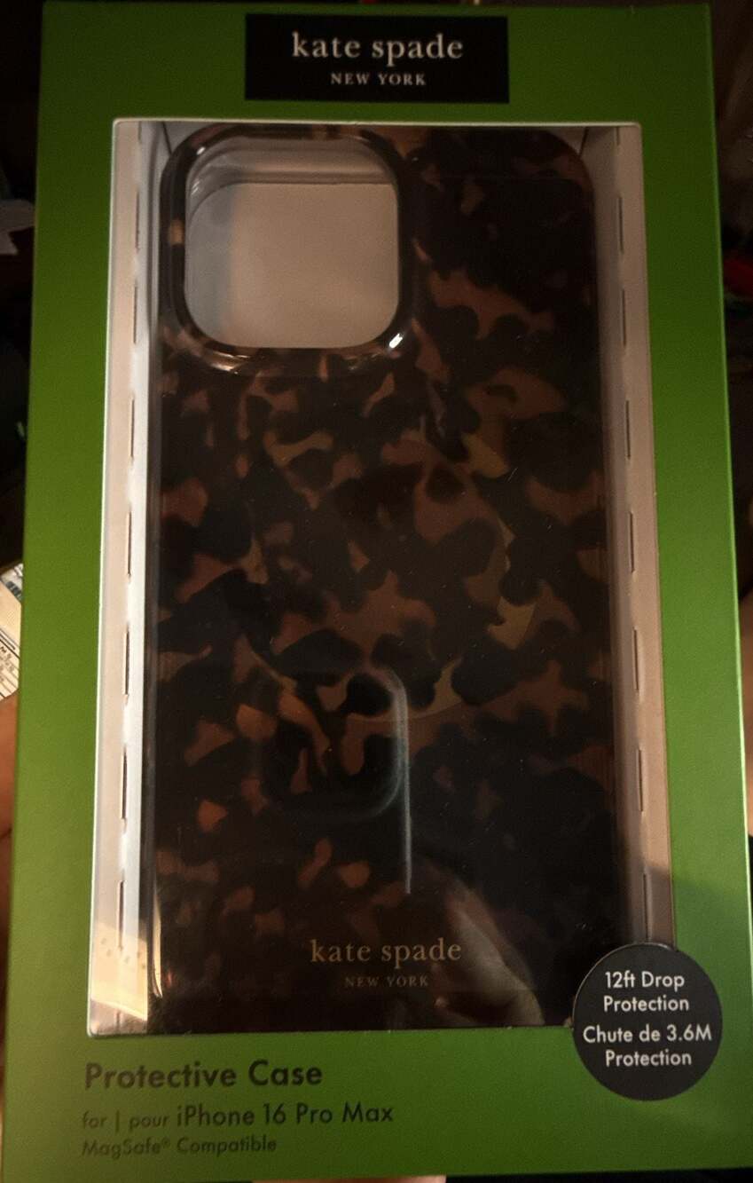 Kate Spade New York Protective Case with MagSafe for iPhone 16 Pro Max Tortoises